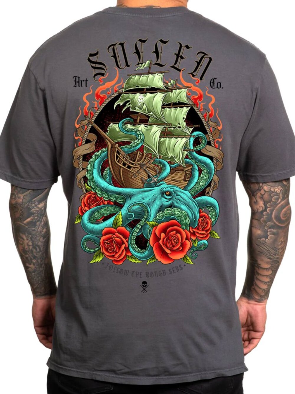 Sullen Art Collective Rough Sea Premium Fit SCM6576 Short Sleeve T-shirt For Men